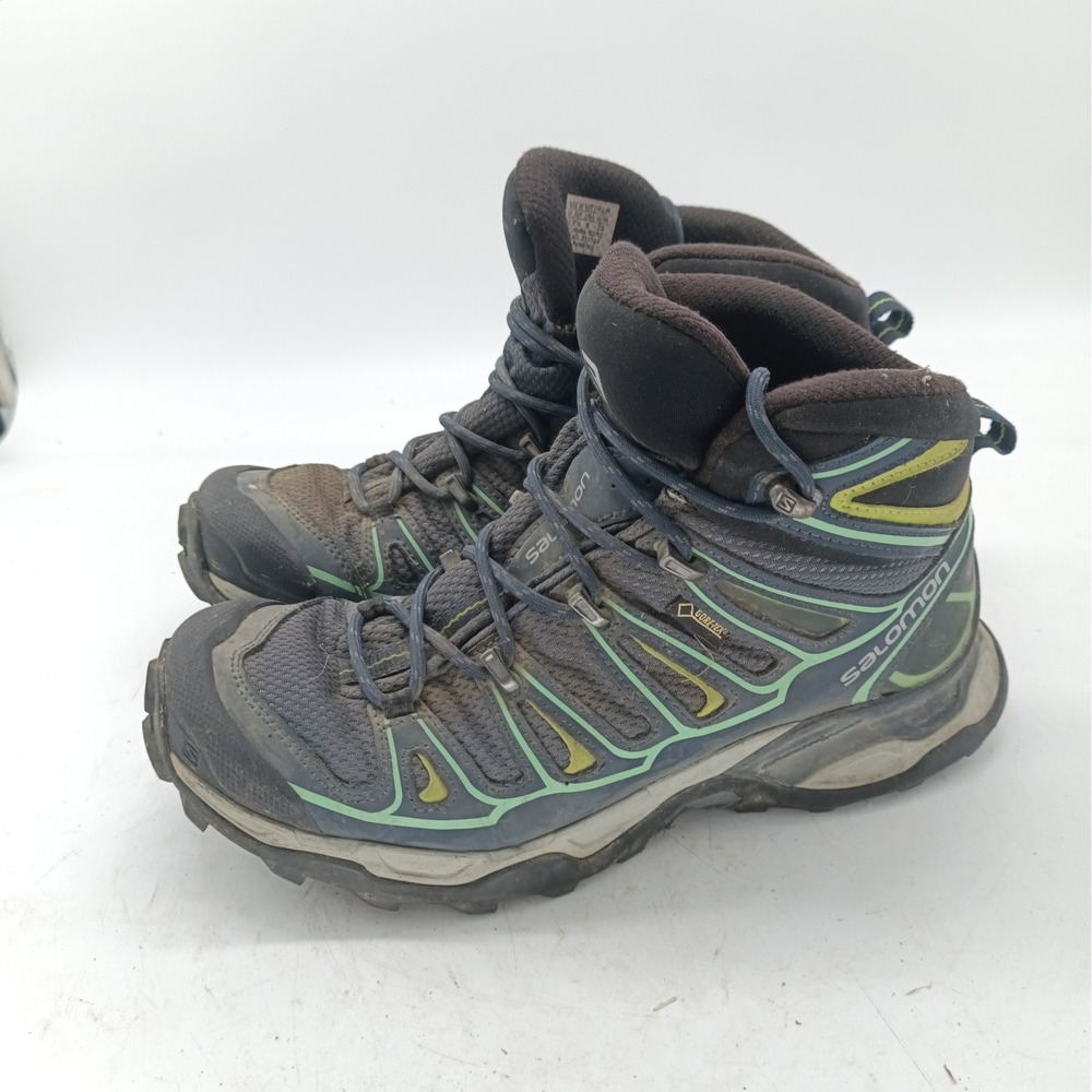 Salomon X-Ultra Gore-Tex Hiking Boots Grey Green Womens Size 6 371524 s2